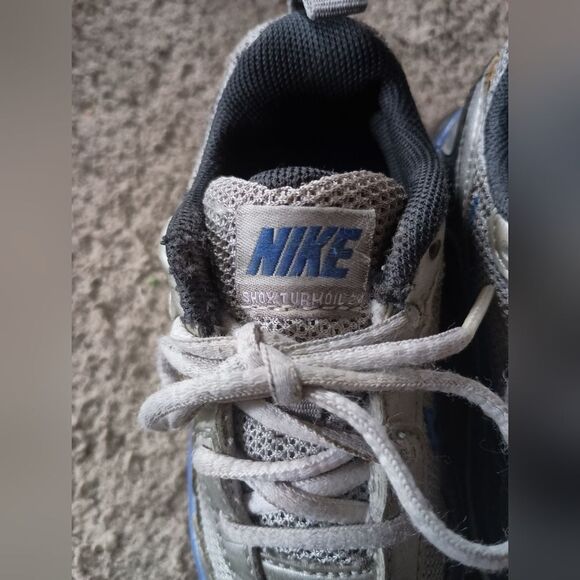 Nike Shox Turmoil 2 Athletic Running Sneakers Toddlers Sz 7.5 Gray/Blue PREOWNED - Picture 4 of 7